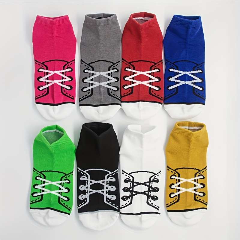 8 Pairs Multicolor One Size High Elastic Socks