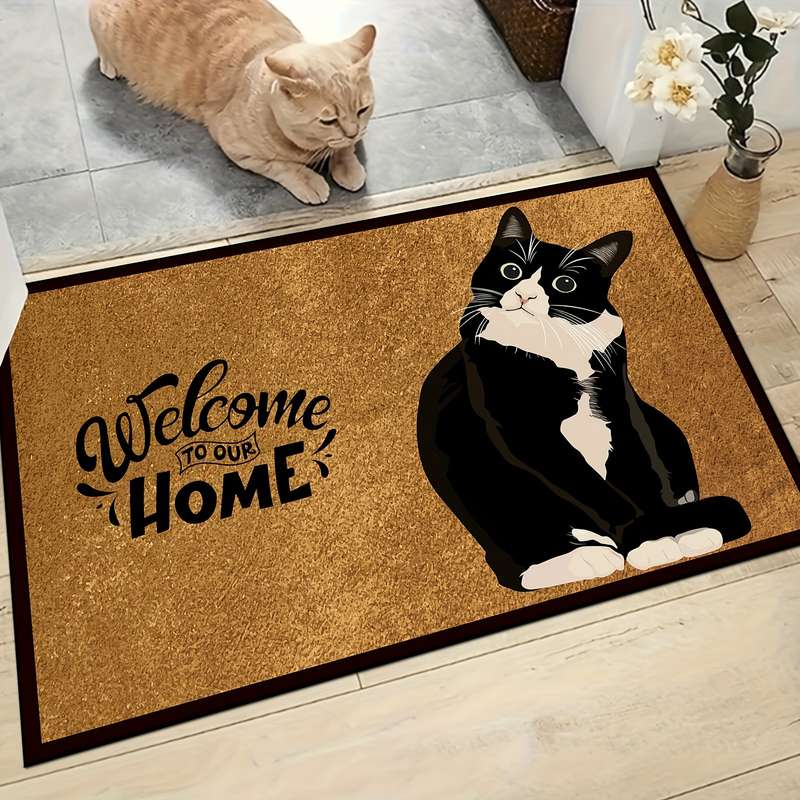 1Pc 40x60cm 15.7x23.6inch Retro Doormat H Floor Mat