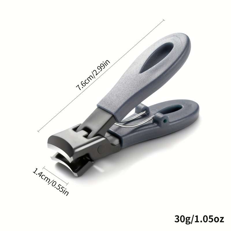 1pc Stainless Steel Nail Clipper for Thick  Hard Nails Large Opening Splash-Proof Design S