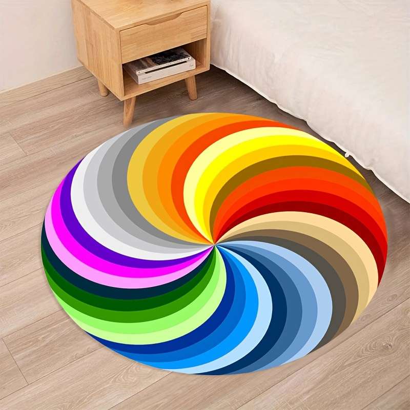 1Pc Round 59x59inch 150x150cm Floor Mat