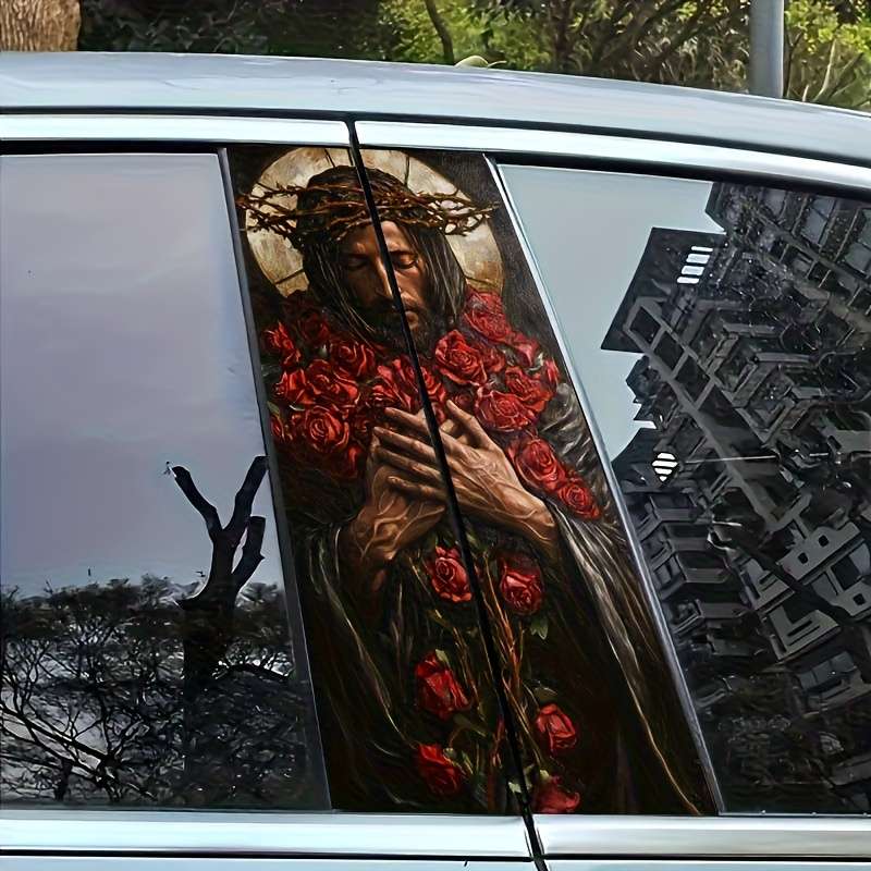 2pcs Jesus Christian Themed Stickers