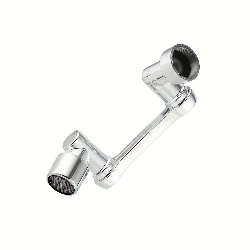 1Pc Silvery Universal Mechanical Arm Faucet