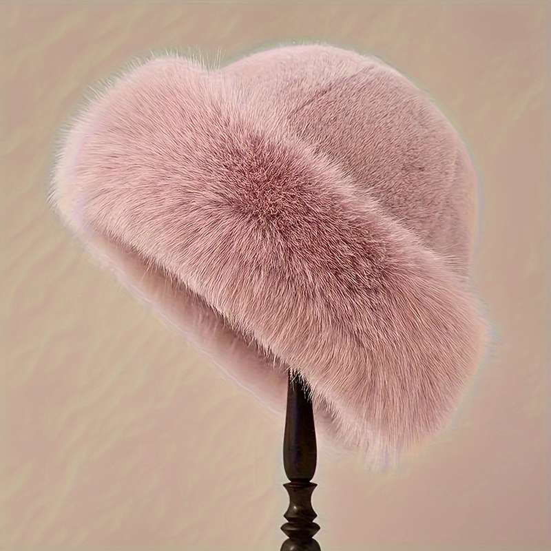 1pc Chic Faux Fur Winter Hat for Women Cozy Warm Stylish with Ear Protection Lightweight Pol