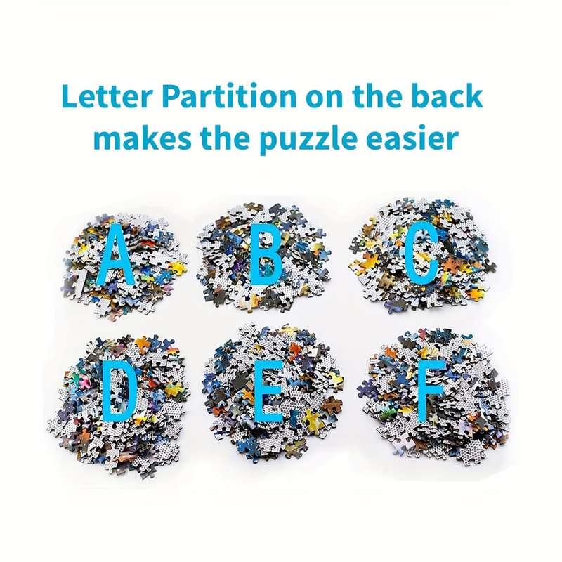 1000pcs Mixed Color Rectangle Paper Jigsaw Puzzles Thick and Durable Seamless Port