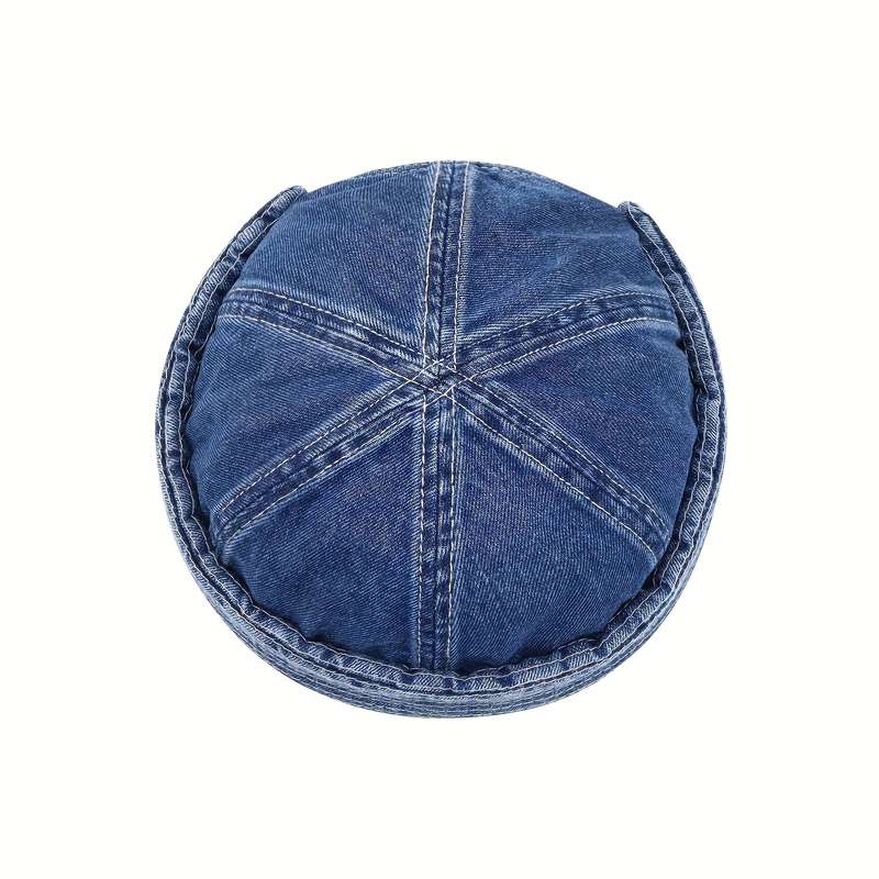 1pc European And American Trendy Brands Washed Denim Street Style Bucket Hats for Both Men And Wome