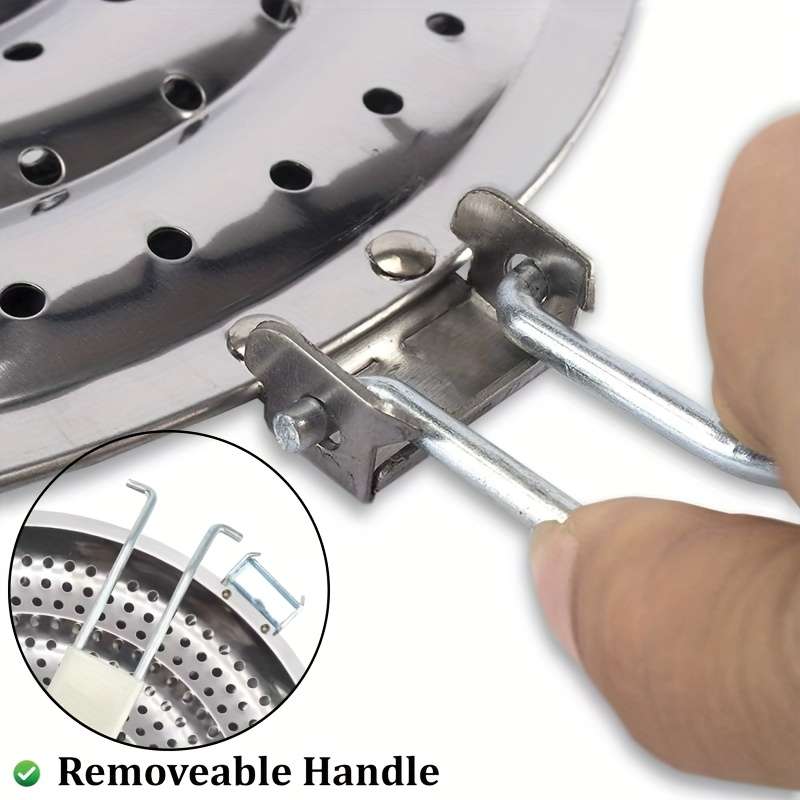 1pc Durable Stainless Steel Pot Holder Stand Double-Layer Thermal Conductive Kitchen Storage
