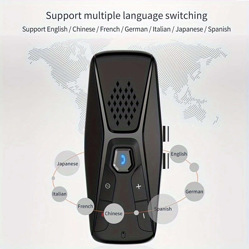 1Pc Wireless 5.0 Car Kit Hands Free Speakerphone With Mic Auto Shut Off Siri Connectivity Usb Rechar