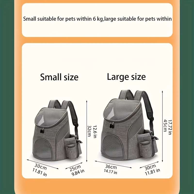 1pc Black With Bluesize S Pet Bag