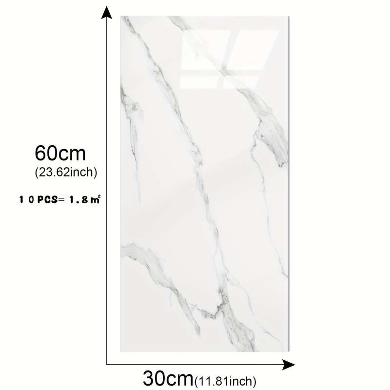 1PC Wall StickersCream Color30X60CM 11.8X23.6in