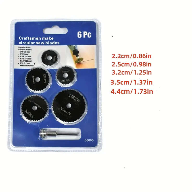 6pcs High Speed Steel Mini Saw Blade Set For Wood