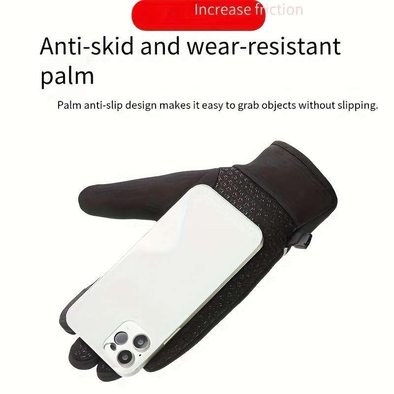 1 Pair Grey Warm Gloves