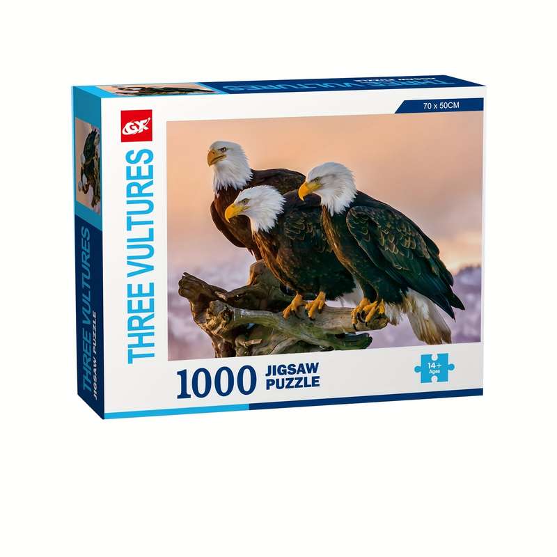 1000pcs Three Vultures Jigsaw Puzzle Thick Durable Seamless Perfect for Adults