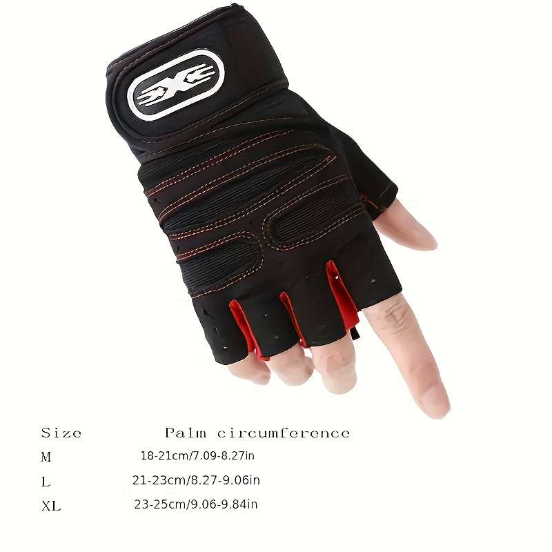 1 Pair Red Size M Outdoor Sports Gloves