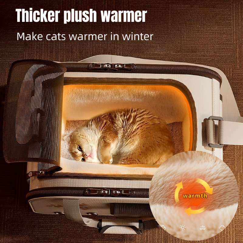1pc Winter Fleece Bagmaterial Oxford Cloth, Nylon Pet Bag
