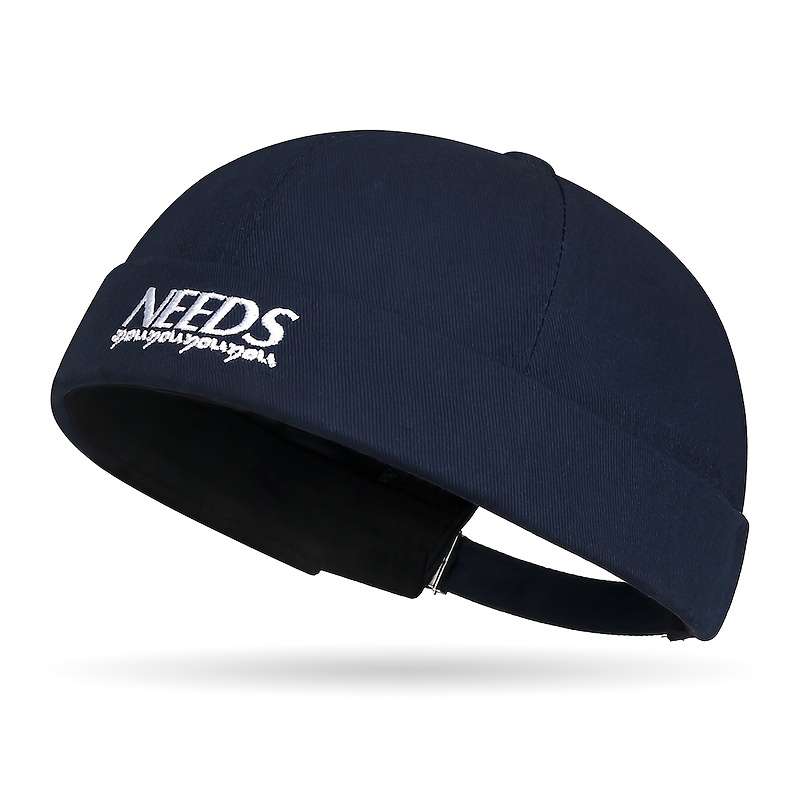 1pc Unisex Embroidered Brimless Hat Trendy Hip Hop Street Style Adjustable Fit with "NEEDS" Embr