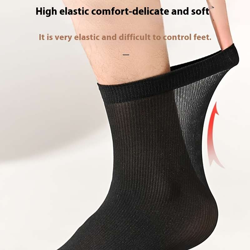 10 Pairs Gray One Size High Elastic Socks