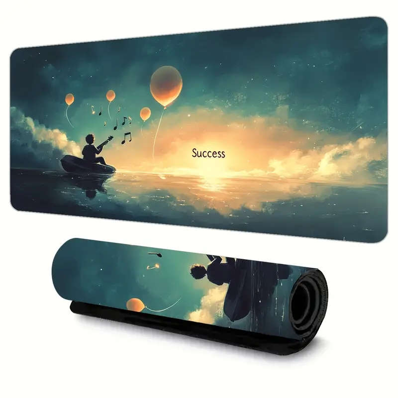1pc 30x80cm Success Melody Rubber Non-Slip Mouse Pad Office Desk Accessory