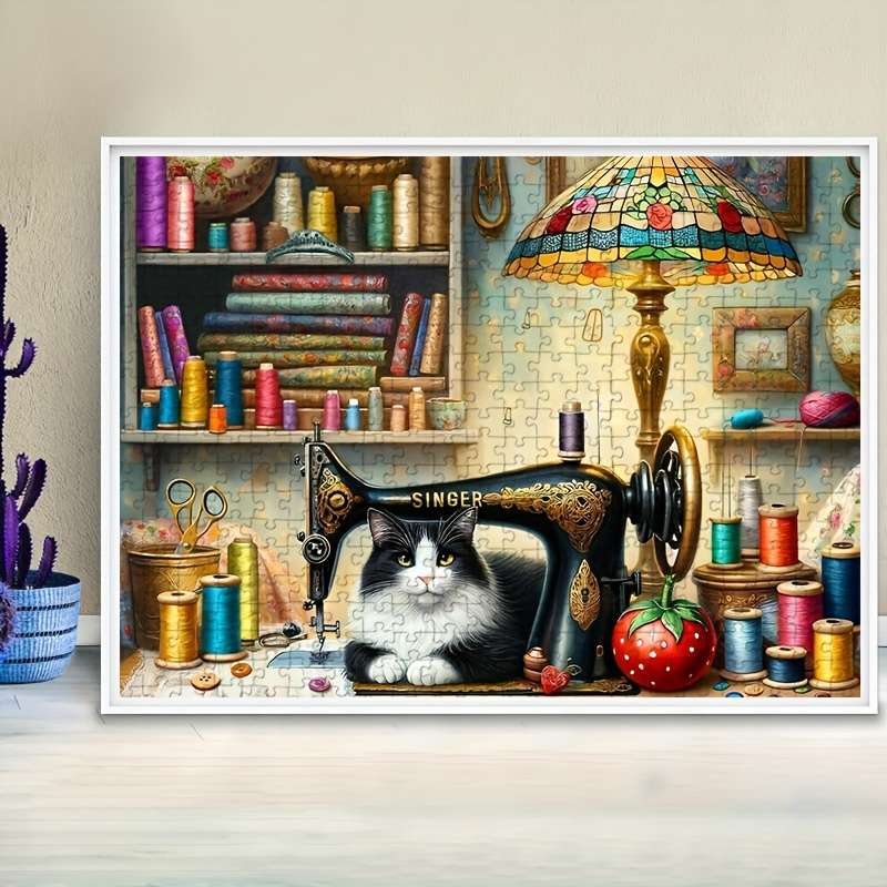 1000pcs Vintage Sewing Scene Jigsaw Puzzle for Adults High Difficulty Mini Puzzle 1