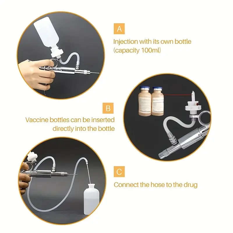 3 In 1 Continuous Syringe 5Ml Adjustable Veterinary Syringe