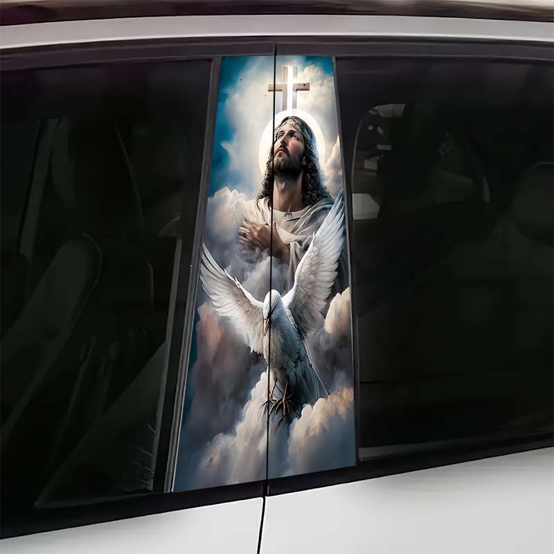 2pcs  Jesus Christian Themed Stickers