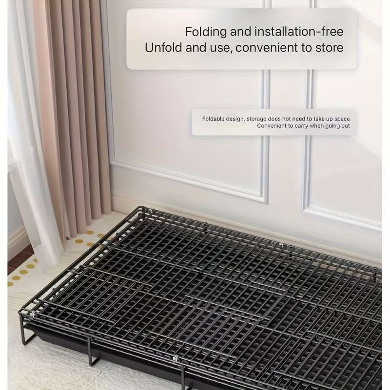 1pc Black cage + tray + trough + standing pole size 20.08*13.78*15.35 inches/51*35*39 cmPet Cage