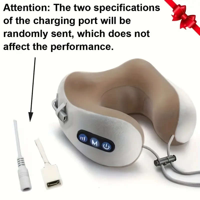 RelaxPro USB Rechargeable Electric Neck Massager with Adjustable Settings  Portable Support for Air