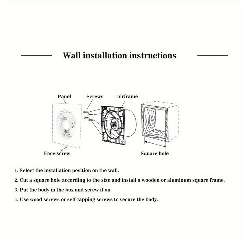 1pc European Standard Household Exhaust Fan Versatile 6-Inch Ventilation Fan with Backflow Preven