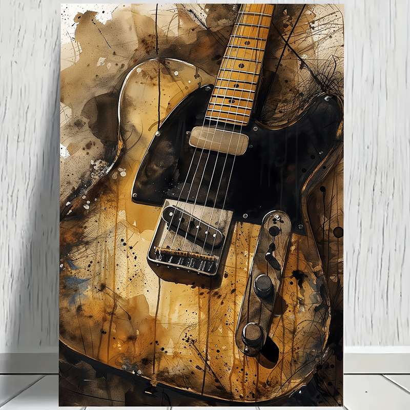 1pc  framelessSingle Coil Guitar Poster Poster HD Canvas Prints Wall Art Room Aesthetics Decor