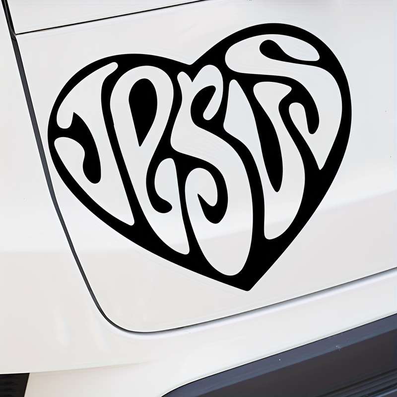 1pc Jesus Heart 20X16.9CM Jesus Christian Themed Stickers