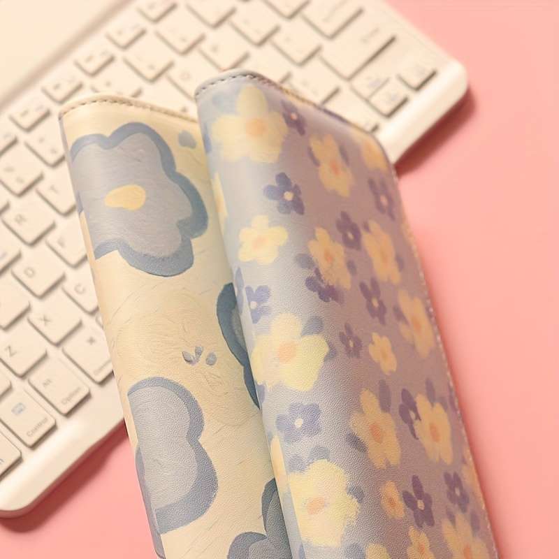 1pc Women'S Fresh Floral Pattern Long Wallet with Large Capacity Multi-Card Slots Coin Purse Car