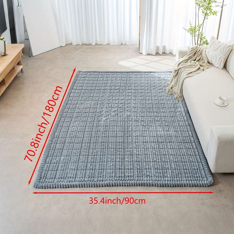 1Pc Grey 90x180cm 35.4x70.8inch Floor Mat