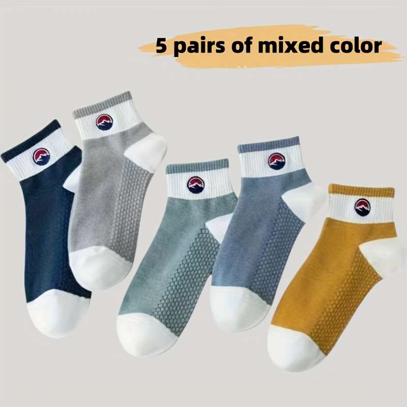 5 Pairs Mixed Colors One Size High Elastic Socks