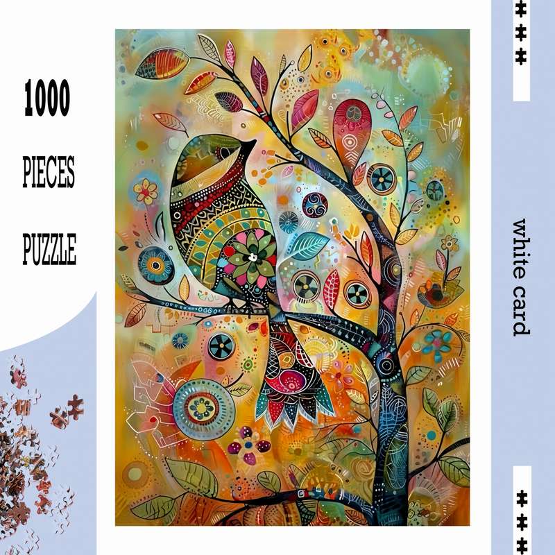 1000pcs Animal Art Jigsaw Puzzle High-Quality Durable Paper Portable Rectangle Shap