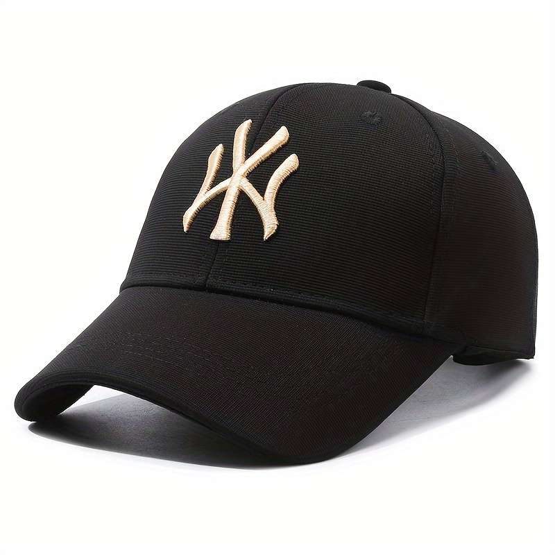 1pc Cotton Baseball Cap with Embroidered Logo Adjustable Sun Protection Hat for All Seasons H