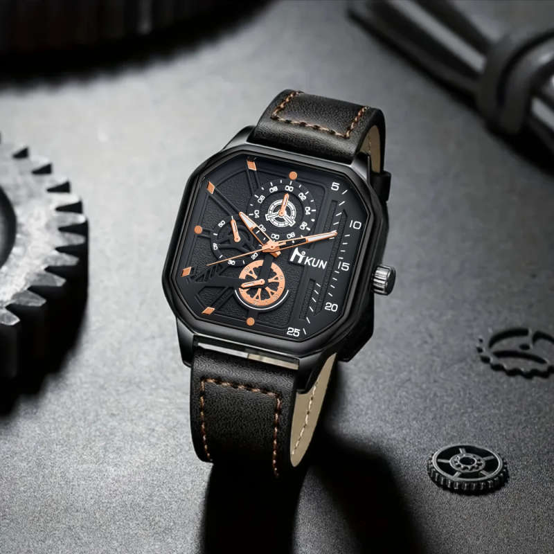2pcs set High-end Wristwatches the First Choice of Modern Elites Show Your Way to Success Color Sent
