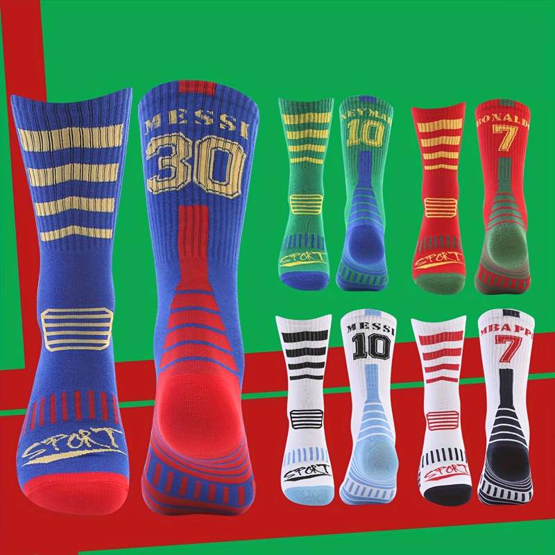 1 Pair Red And Green Sole One Size Socks
