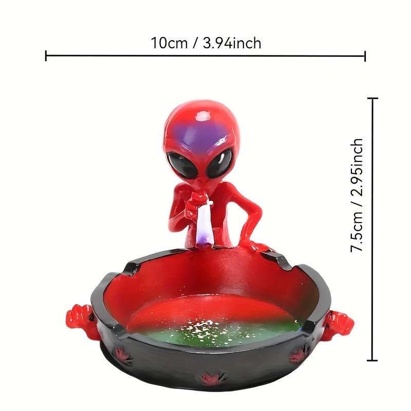 1pc Resin Alien Ashtray Decorative Statue Versatile Indoor Outdoor Use Ideal for Christmas