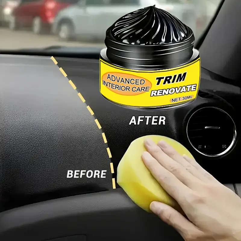 1pc Multi-Purpose Car Restoration Wax-Car Black Interior Trim Dashboard Gloss Restorer Tire Shine So