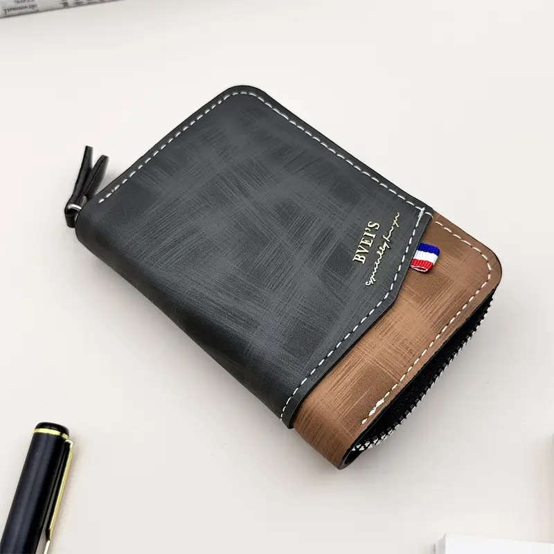 1pc Elegant Men'S Retro Organ Card Bag Multi-card Slot Large Capacity Multi-functional Coin Purse Fa