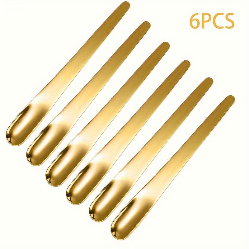 6pcs High Quality Stainless Steel Yogurt Spoon 12.29cm Cocktail Stirring Spoon Mini Ice Cream S