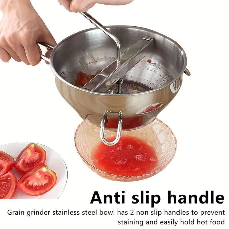1pc Stainless Steel Jam Grinder Mashed Potatoes Grinder Food Vegetable Blender Potato Masher Vegeta
