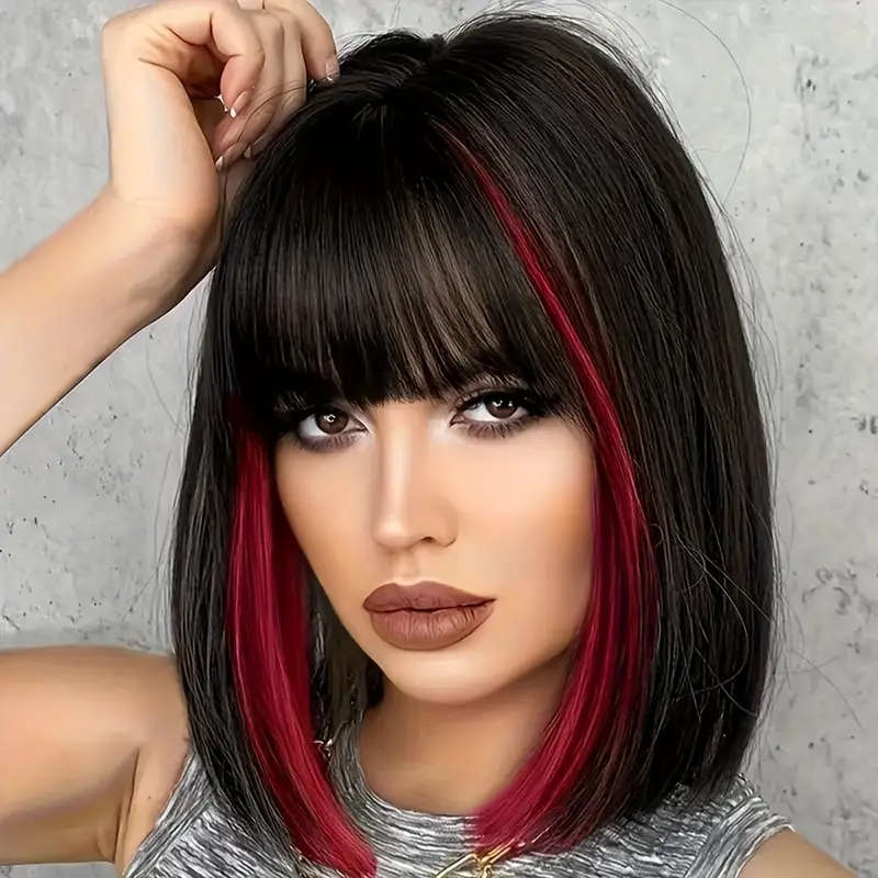 Chic Wine Red Bob Wig