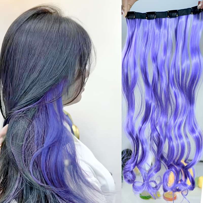 1Pc Arctic Purple 55.88cm Fashion Design Wig