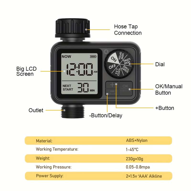 1Pc Programmable Hose Watering Timer