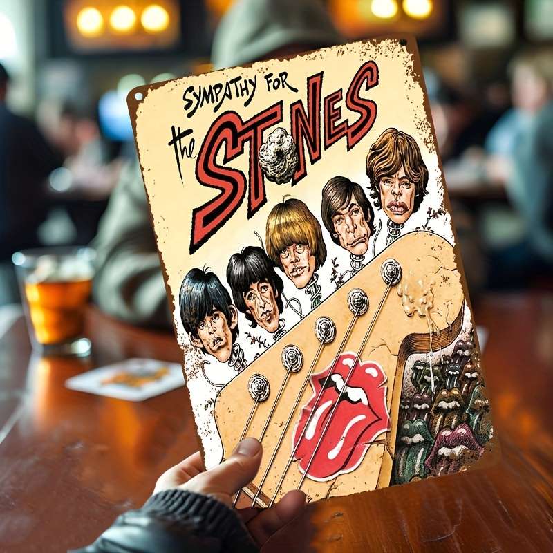 1pc  Vintage Aluminum Metal Sign for Music Lovers 30.48x20.32 cm Weatherproof Pre-Drilled Rock