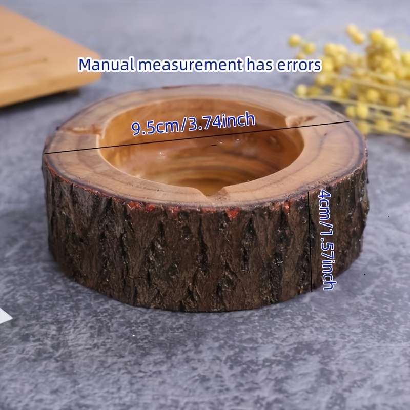 1pc A Solid Wood Ashtray.
