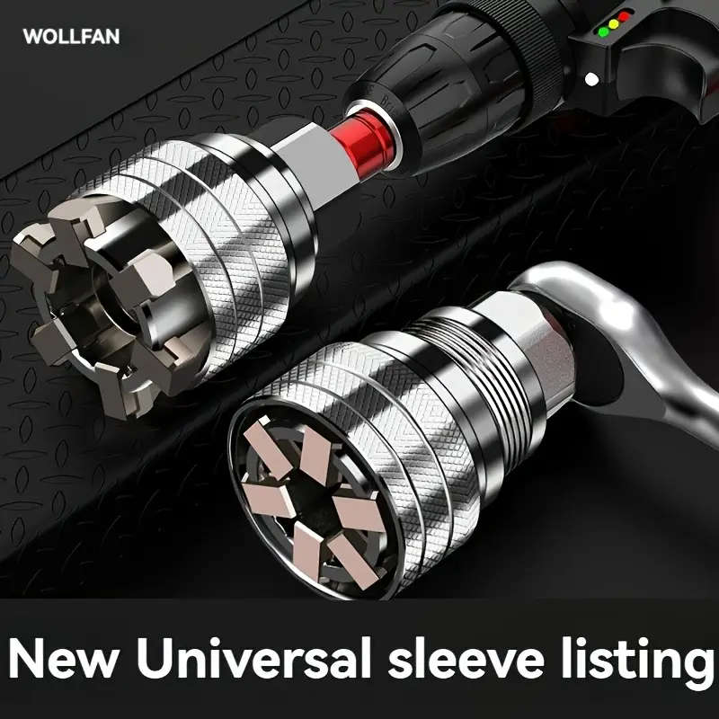 1pc Professional Grade Adjustable Socket Wrench Durable Metal Construction Paint Finish Industrial T