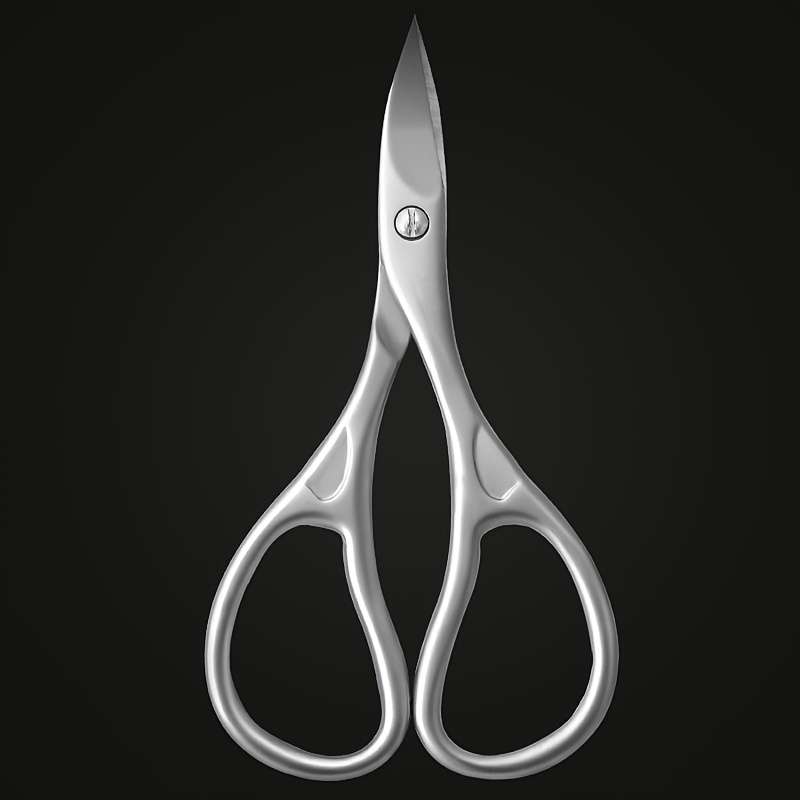 1pc Professional Stainless Steel Nail Scissors Curved Ergonomic Design for Precision Cutting