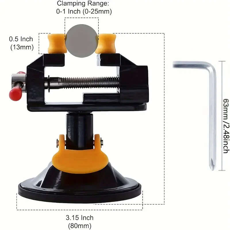 1pc Mini Table Vise Clamp 360 Suction Vice Clamp Drill Press Vise Table Bench Vice Craft Vise DIY