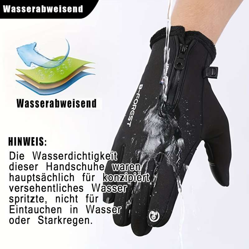 1 Pair Gray Size M Warm Gloves